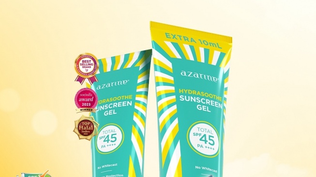Azarine Hydrasoothe Sunscreen Gel SPF 45 PA++++ (Instagram/azarinecosmeticofficial)