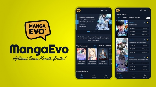 Aplikasi Baca Manga - MangaEvo. [Google Play Store}