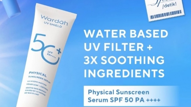 WARDAH UV Shield Physical Sunscreen Serum All Skin SPF 50+ PA++++ (Shopee)