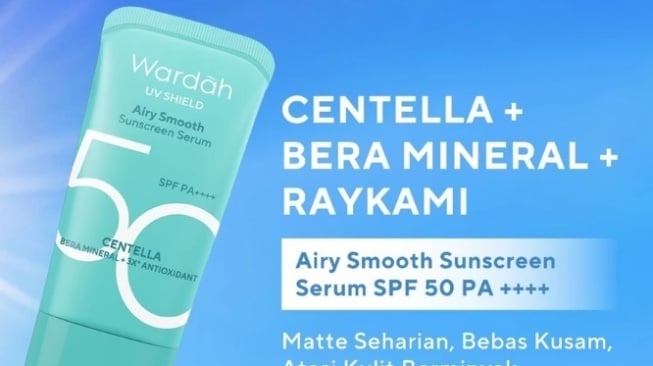 Wardah UV Shield Airy Smooth Sunscreen Serum Brightening SPF 50 PA++++ (Shopee)
