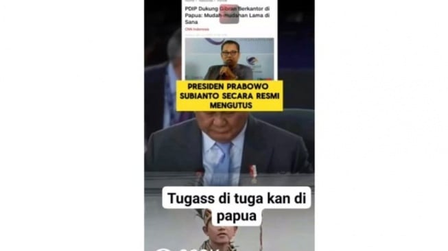 Presiden Prabowo Subianto resmi mengutus Wakil Presiden (Wapres) Gibran Rakabuming Raka ke Papua untuk menjalankan misi perdamaian. [Dok. Antara]