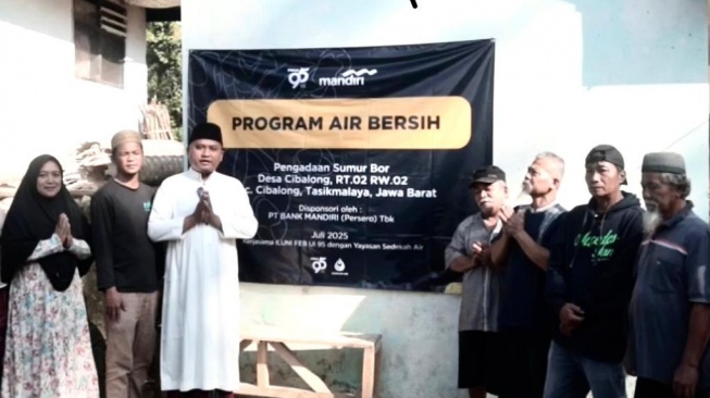 Melalui Kolaborasi Program Air Bersih di Cibalong Tasikmalaya, Bank Mandiri Perkuat Komitmen ESG