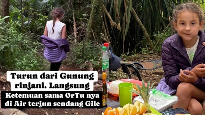 Viral! Bocah Bule Sendirian Taklukkan Gunung Rinjani, Netizen Sindir Tragedi Pendaki Brasil