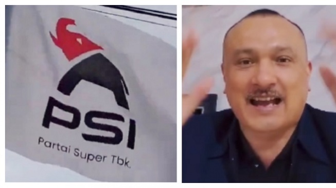Kolase logo baru PSI dan politisi PDIP Ferdinand Hutahaean. (tangkapan layar/ist)
