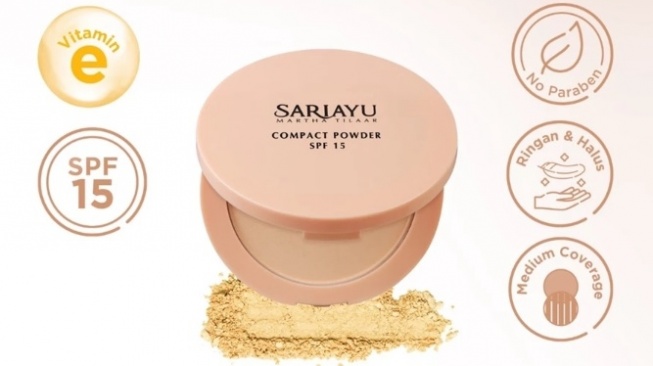 Sariayu Compact Powder SPF15 Antioksidan Peppermint (Shopee)