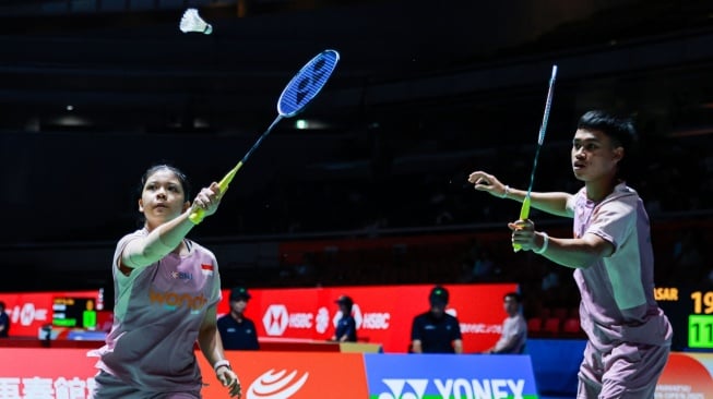 Pasangan ganda campuran Indonesia, Jafar Hidayatullah/Felisha Alberta Nathaniel Pasaribu di Japan Open 2025. [Dok. PBSI]