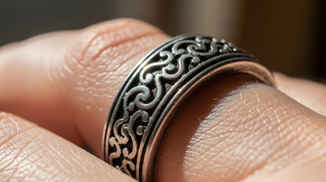 Model cincin dengan band tebal (Google Studio AI)