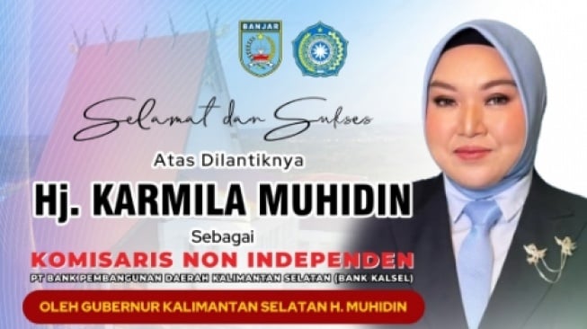 Karmila Muhidin ditunjuk sebagai Komisaris Non Independen Bank Kalsel (Instagram)