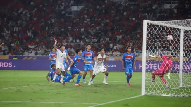 Hasil Timnas Indonesia U-23 vs Filipina di laga kedua Grup A Piala AFF U-23 2025 di Stadion Utama Gelora Bung Karno (SUGBK), Senayan, Jakarta, Jumat (18/7/2025). [Dok. Alfian Winanto/Suara.com]