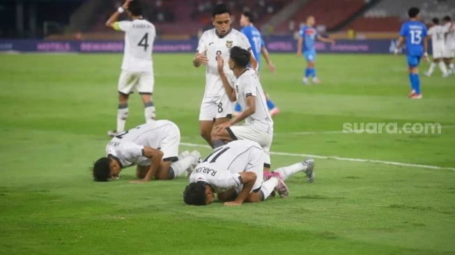 Hasil Timnas Indonesia U-23 vs Filipina di laga kedua Grup A Piala AFF U-23 2025 di Stadion Utama Gelora Bung Karno (SUGBK), Senayan, Jakarta, Jumat (18/7/2025). [Dok. Alfian Winanto/Suara.com]