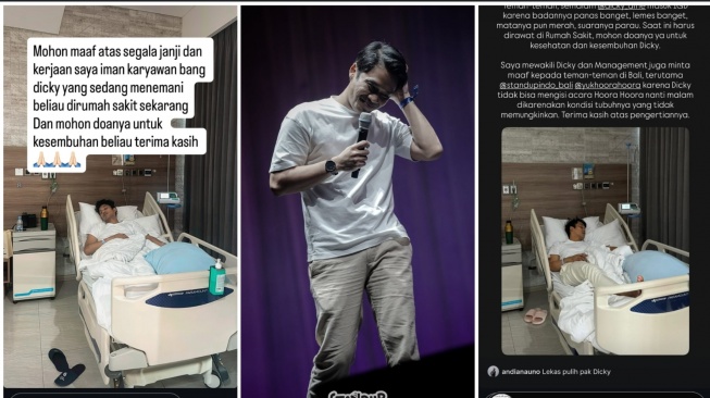 Dicky Difie dilarikan ke rumah sakit (Instagram)