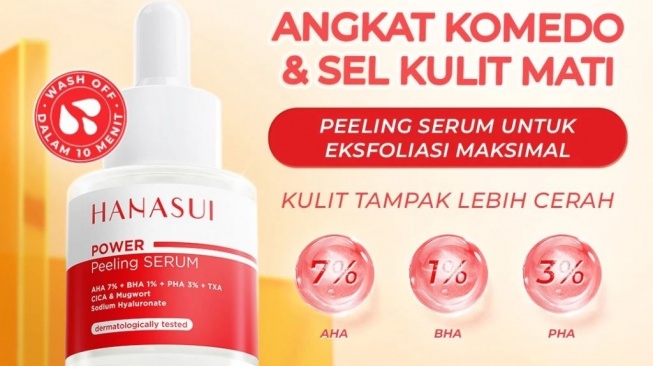 Peeling serum aman dan murah untuk pemula. (Shopee/Hanasui Official Shop)