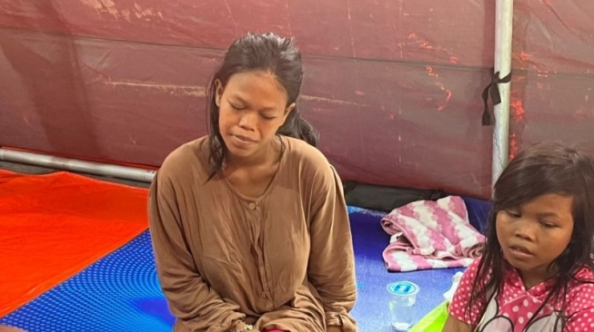 N (28), ibu dari dua anak yang tewas saat terjadi kebakaran di kawasan Bukit Duri, Tebet, Jakarta Selatan ANTARA/Luthfia Miranda Putri.