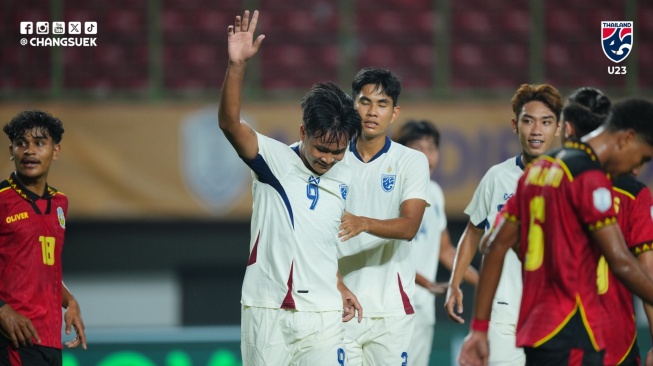 Thailand vs Timor Leste di Piala AFF U-23 2025. (Dok. Changsuek)
