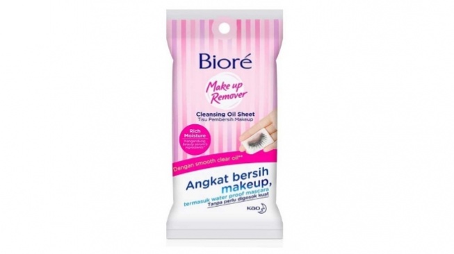 Tisu pembersih makeup - Biore Make Up Remover Cleansing Oil Sheet. [Tokopedia]