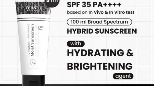 TERATU BEAUTY UV Protect Moist Sunscreen (Shopee)