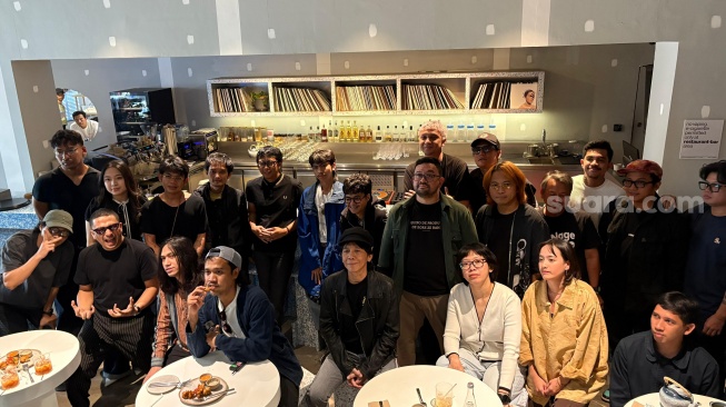 Konferensi pers Pestapora di kawasan Kemang, Jakarta Selatan pada Senin, 21 Juli 2025. [Suara.com/Tiara Rosana]