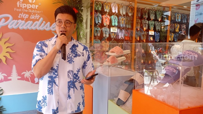 Director of PT Fipper Lifestyle Indonesia, Michael Chandra di Kuta Square, Bali [Suara.com/Eviera Paramita Sandi] 