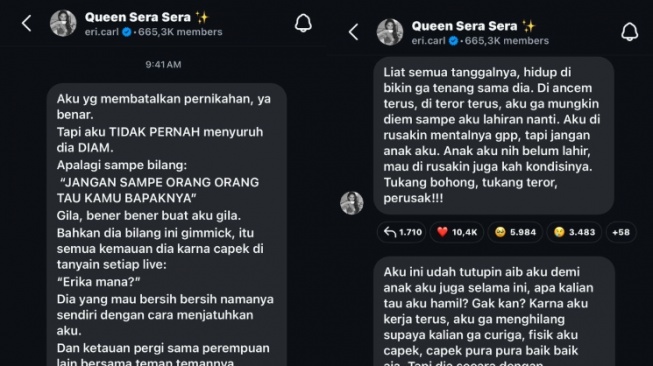 Erika Carlina Bantah Pernyataan DJ Panda, Tak Ada yang Dibungkam. [Instagram]