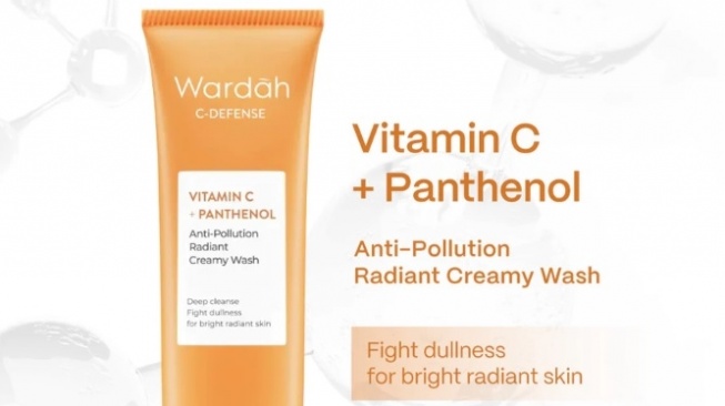 Wardah C-Defense Vitamin C + Panthenol Anti-Pollution Radiant Creamy Wash (Shopee)