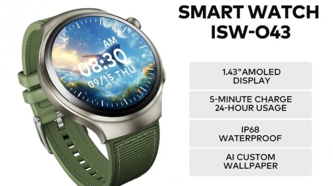 Smartwatch murah anti air. (Shopee)