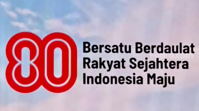 Presiden Prabowo Subianto meluncurkan logo dan tema Hari Ulang Tahun (HUT) ke-80 Kemerdekaan Republik Indonesia di Istana Negara, Jakarta. (Suara.com/Novian)