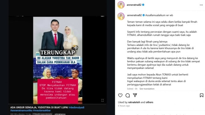Unggahan Ambu Anne di Instagram.
