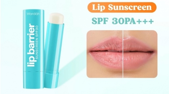 WARDAH Lip Barrier Sunscreen SPF 30 PA+++ (Shopee)