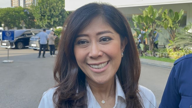 Menteri Komunikasi dan Digital Meutya Hafid bicara soal data RI dikelola AS. (Suara.com/Novian)