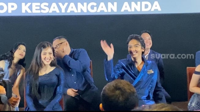 Konferensi pers rilis film Bertaut Rindu di kawasan Kuningan, Jakarta Selatan pada Rabu, 23 Juli 2025. [Suara.com/Tiara Rosana]