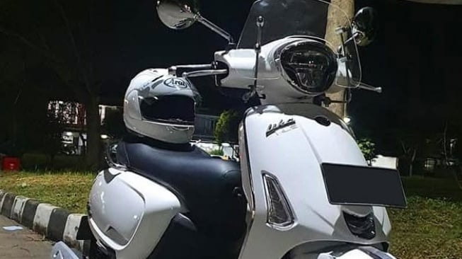 Kymco Like 150i putih yang mirip vespa. (Instagram)