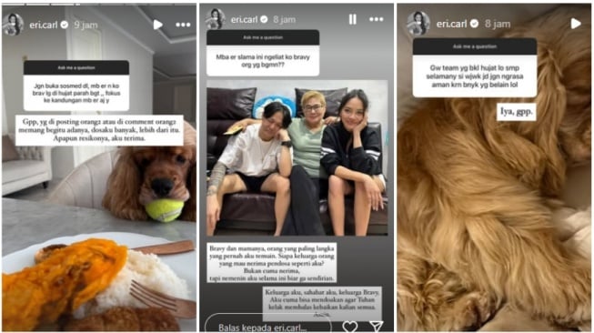 Erika Carlina berinteraksi dengan follower-nya di media sosial (Instagram)