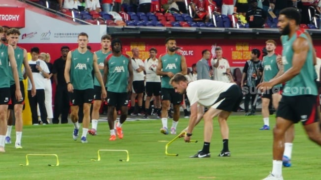Intip Keseriusan Skuat Liverpool Jalani Sesi Latihan Jelang Lawan AC Milan di Hong Kong