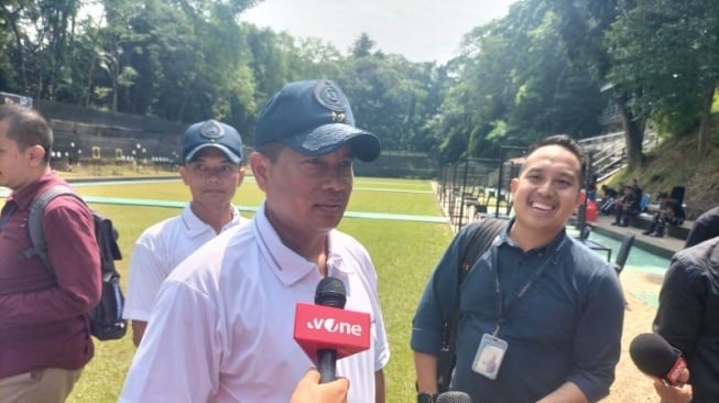 Komandan Korps Marinir (Dankormar) Mayor Jenderal TNI Endi Supardi di kawasan Ksatrian Marinir Cilandak, Jakarta Selatan, Kamis (24/7/2025) (ANTARA/Walda Marison)