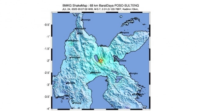 11 Kali Gempa Susulan Pasca Gempa Tektonik M5,7 Guncang Poso Sulawesi Tengah
