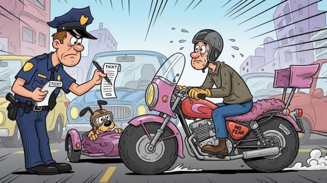 ilustrasi modifikasi motor (dibuat dengan AI)