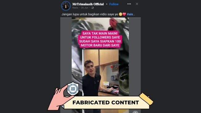 Viral hoaks Aisar Khaled. [Dok. Istimewa]