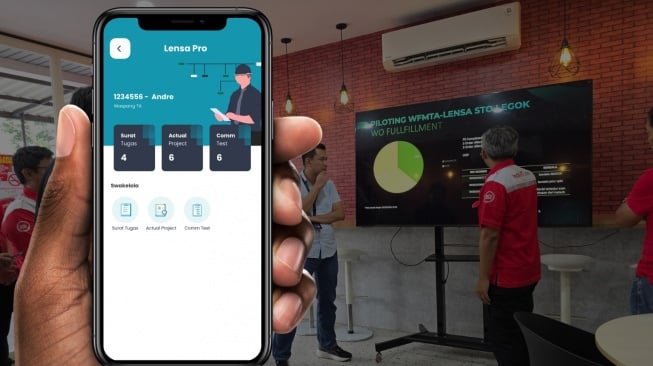 Peluncuran aplikasi digital Laporan Engineering Nasional Sistem Aplikasi – Proyek (LENSA-PRO) di Telkom Akses Legok, Tangerang, beberapa waktu yang lalu (Dok: Telkom)