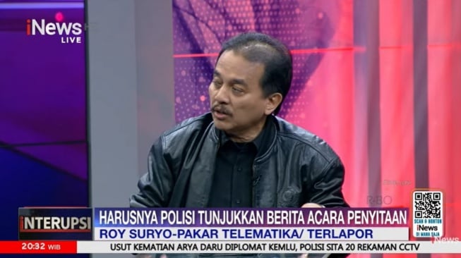 Roy Suryo dalam acara Inews TV