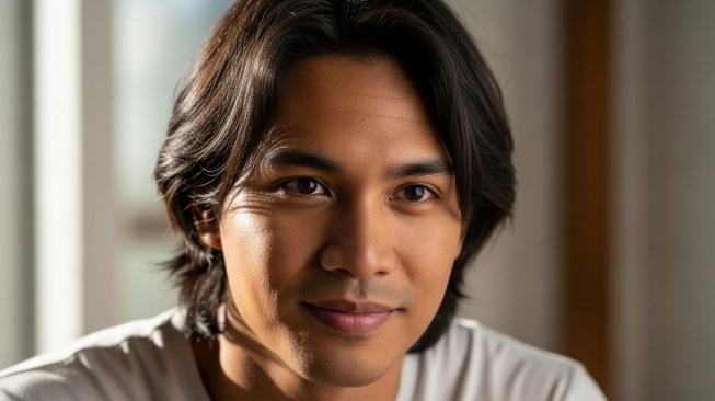 Curtain hair, gaya rambut pria sesuai bentuk wajah. (Google AI Studio)