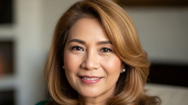 Ilustrasi warna rambut perempuan 50 tahun ke atas. (Google AI Studio)