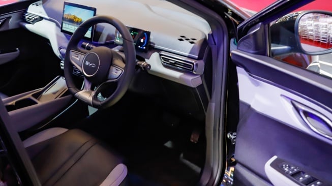 Mobil listrik murah BYD Atto 1 di GIIAS 2025. (Foto:SUARA.com/Alfian Winanto) 