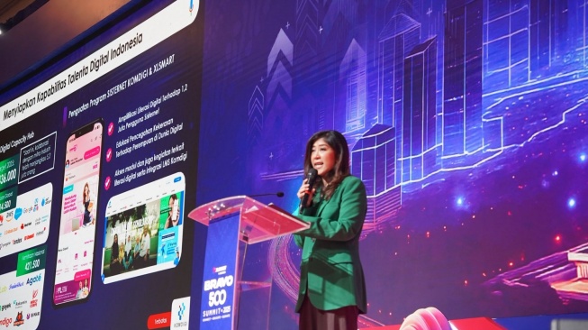 Menteri Komunikasi dan Digital Republik Indonesia, Meutya Hafid dalam kolaborasi XLSMART dan Komdigi dalam program #1JutaSisterDigital di Jakarta, belum lama ini. [XLSMART]