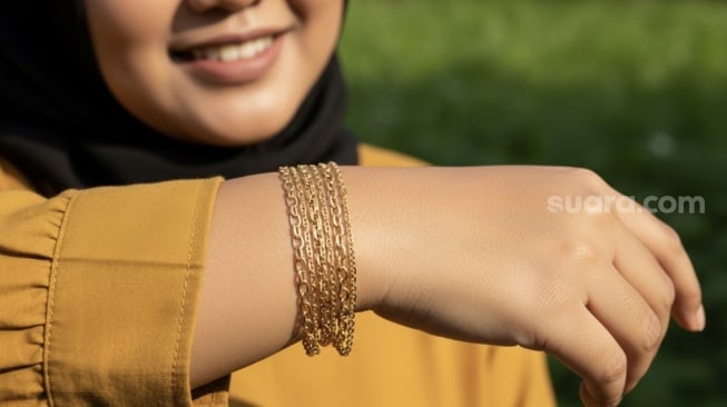 Ilustrasi gelang emas