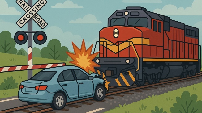 Mobil Tertabrak Kereta Api di Perlintasan Tanpa Palang di Simalungun Tewaskan 3 Orang, 7 Luka