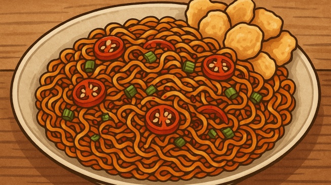 Resep Mie Pedas Ala Restoran, Praktis, Enak,  Cocok untuk Camilan di Rumah