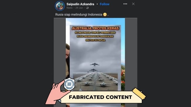 CEK FAKTA, Australia Protes karena Rusia Bangun Pangkalan di Papua. [TurnBackHoax.id]