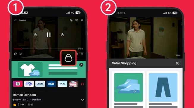 Fitur Vidio Shopping. [Vidio] 