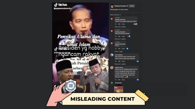Hoaks Jokowi ancam para ulama. [Dok. Istimewa]