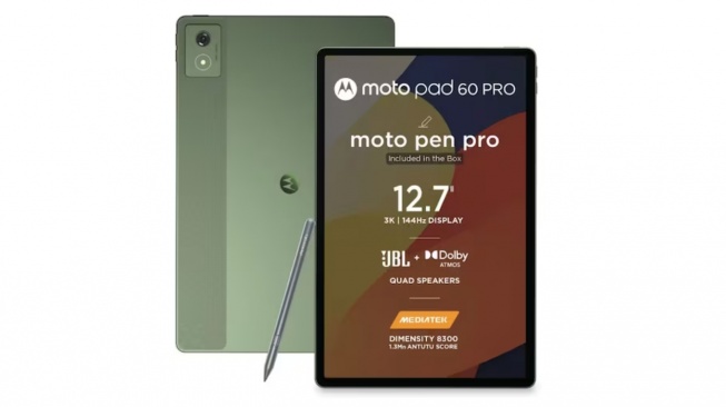 Moto Pad 60 Pro Lolos Sertifikasi di Indonesia: Tablet Motorola Bawa Spek Gahar